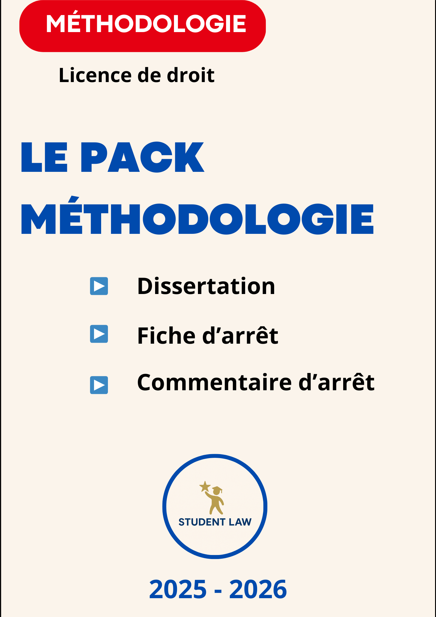 Pack Méthodo : Dissertation - Fiche d'arrêt - Commentaire d'arrêt