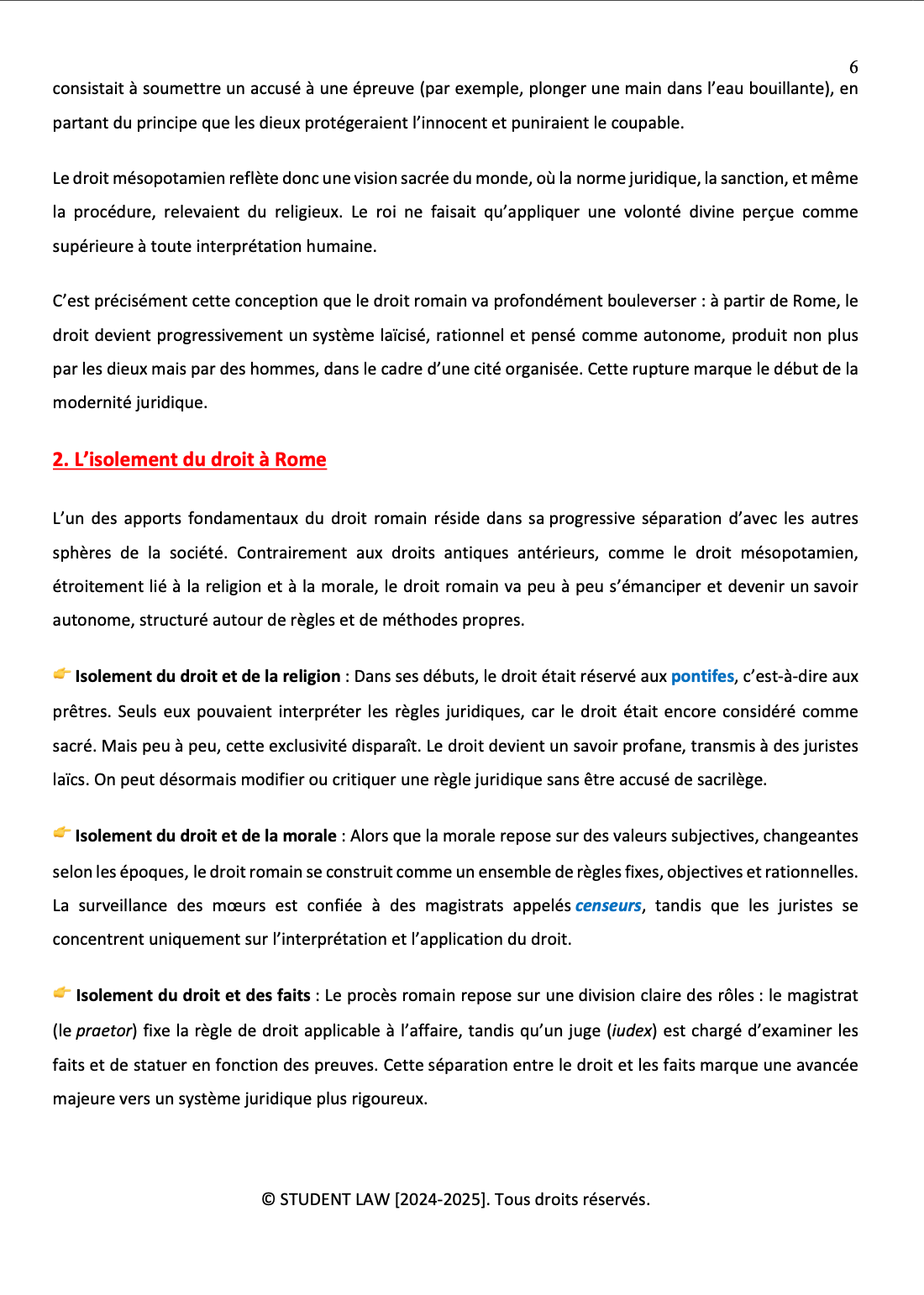 Introduction Historique au Droit - Cours synthétisé