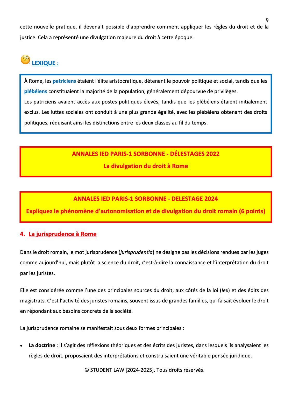 Introduction Historique au Droit - Cours synthétisé