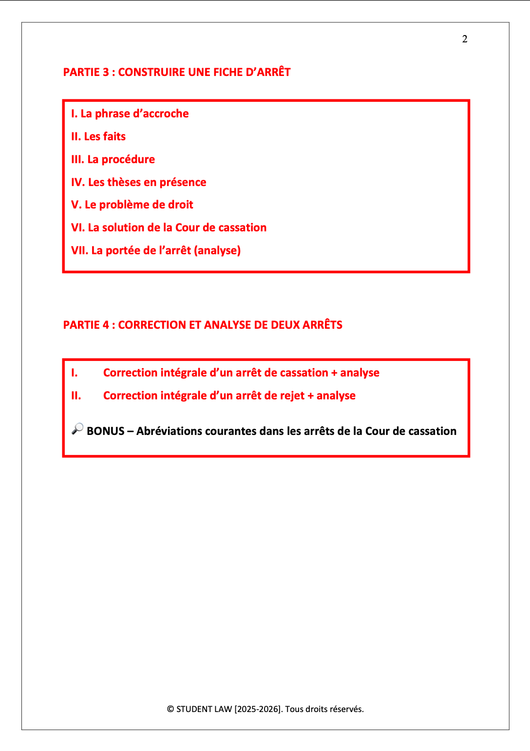 FICHE D'ARRÊT - MÉTHODO