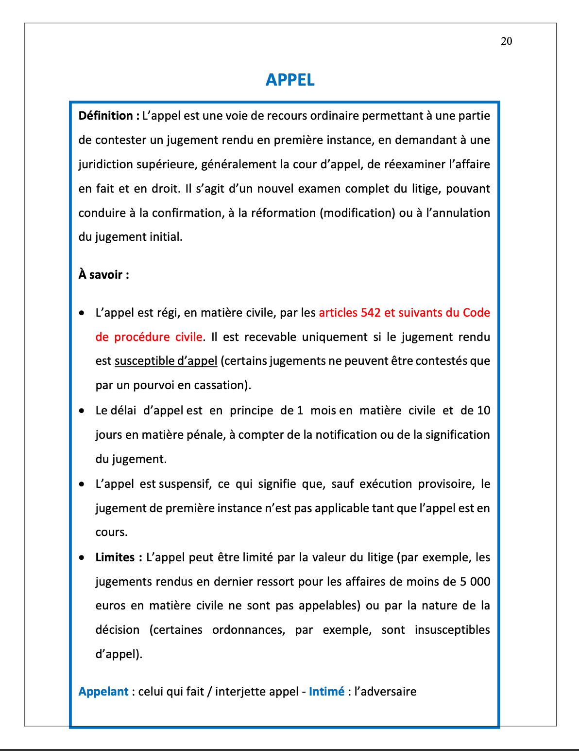 Le lexique du droit privé