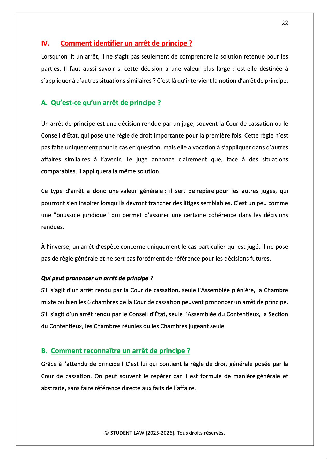 La Méthodologie de la fiche d’arrêt