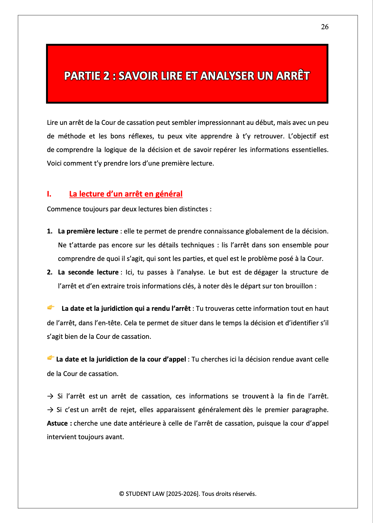 La Méthodologie de la fiche d’arrêt