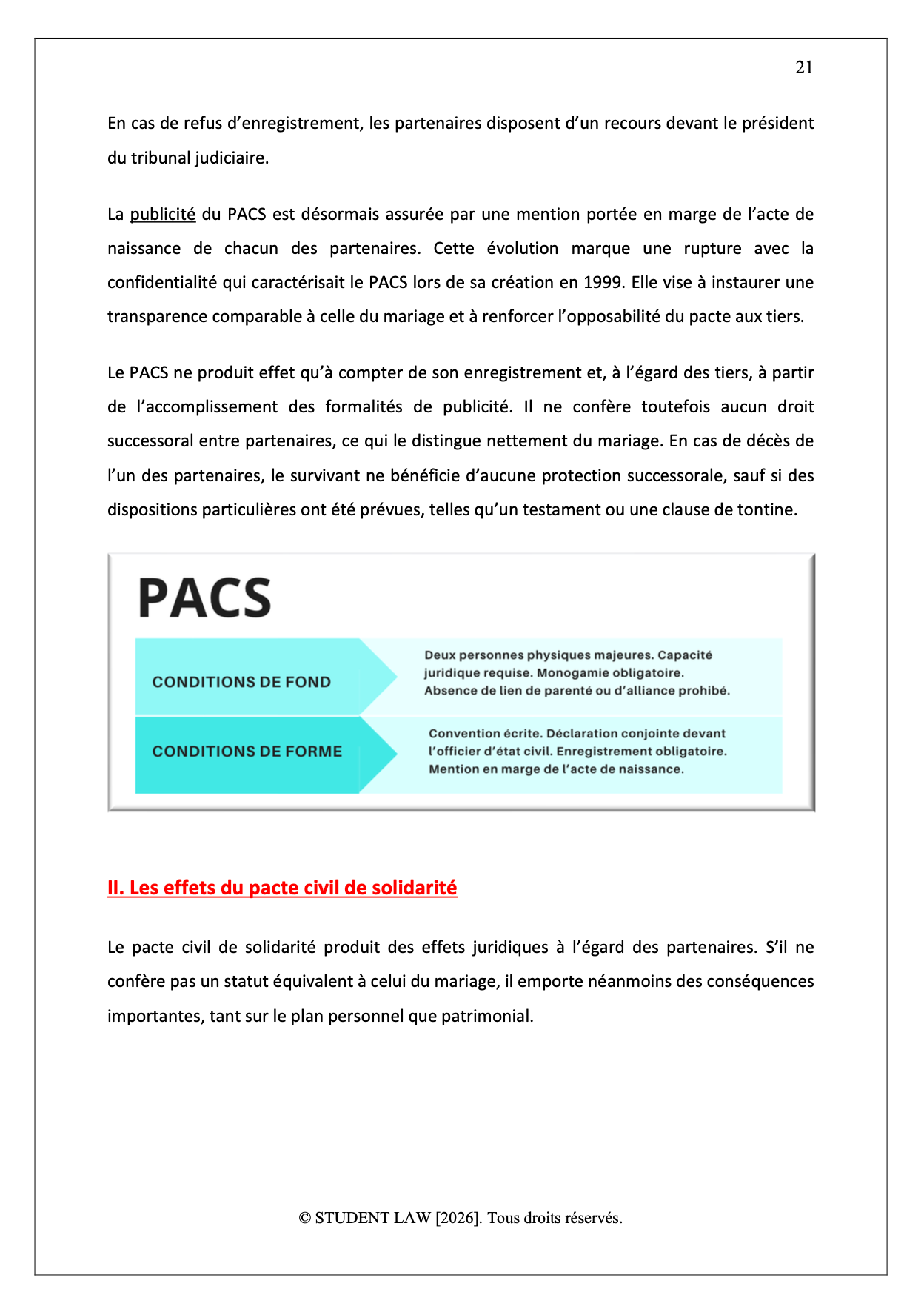 Droit de la Famille - Cours Synthétisé