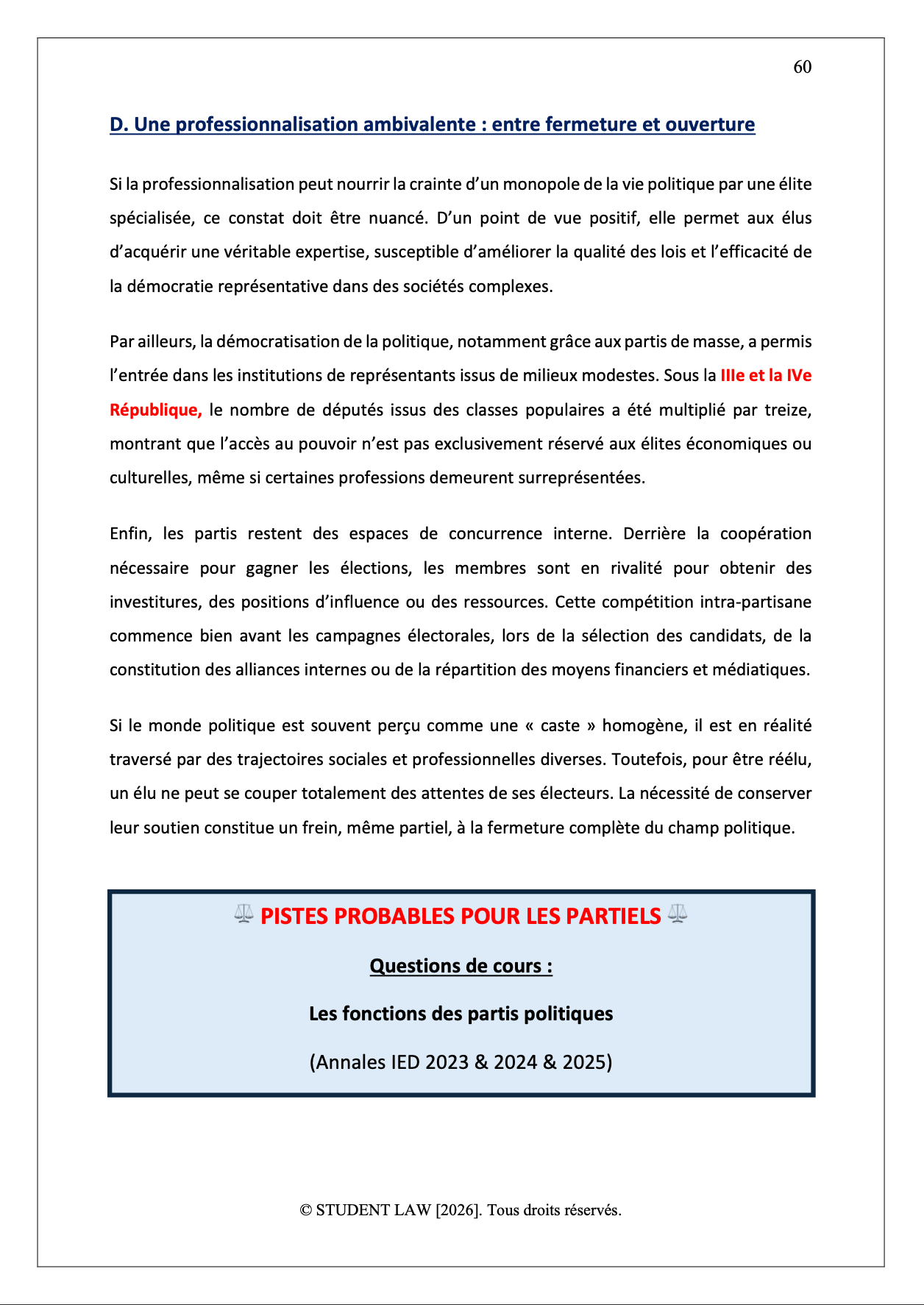 Sociologie Politique - Cours synthétisé