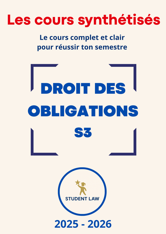 Droit des obligations - S3 - (Contrats)