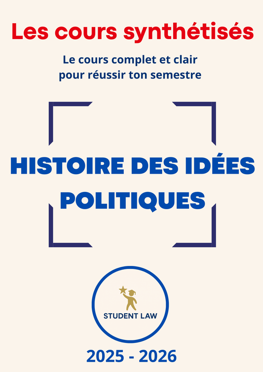 Histoire des Idées Politiques - Cours synthétisé