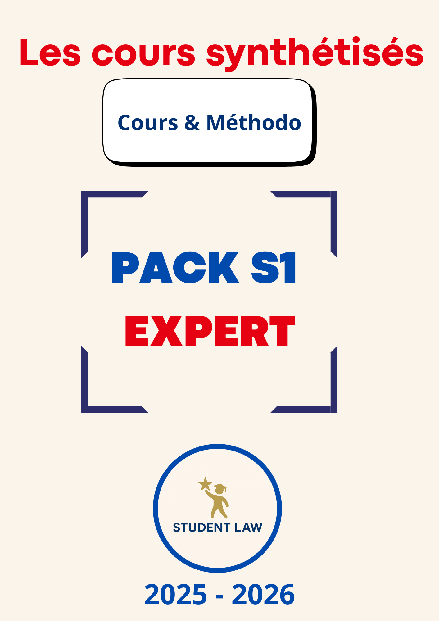 PACK S1 EXPERT - Cours + Méthodologie
