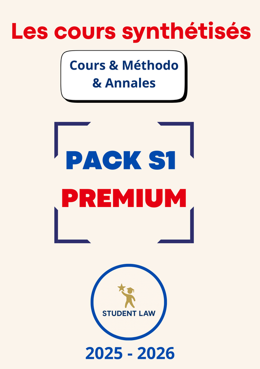 PACK S1 PREMIUM - Cours + Méthodo + Annales corrigées
