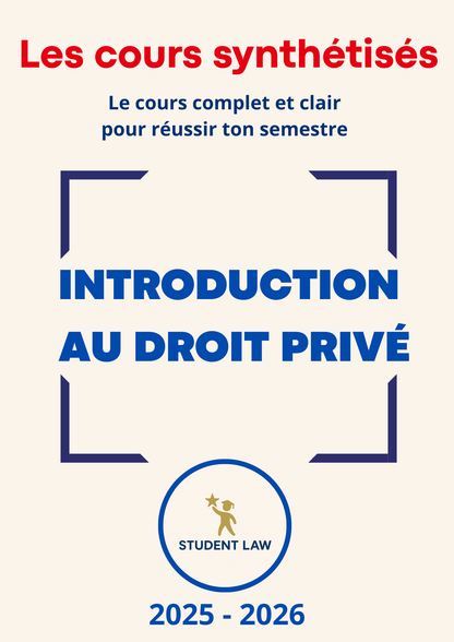 Introduction au Droit Privé - Cours synthétisé