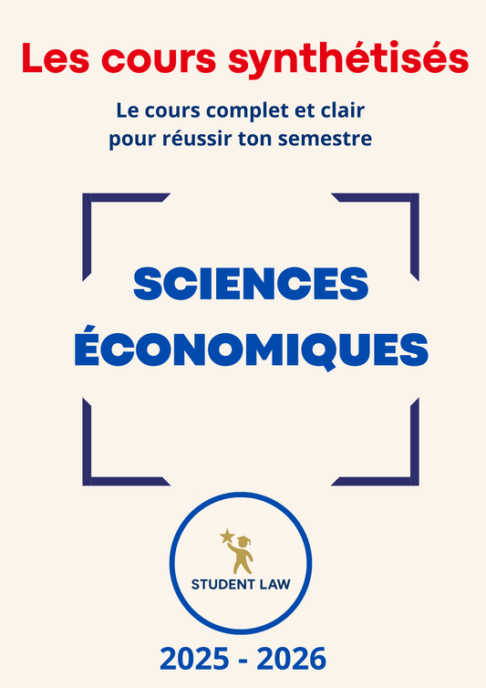 Sciences Économiques - Cours synthétisé