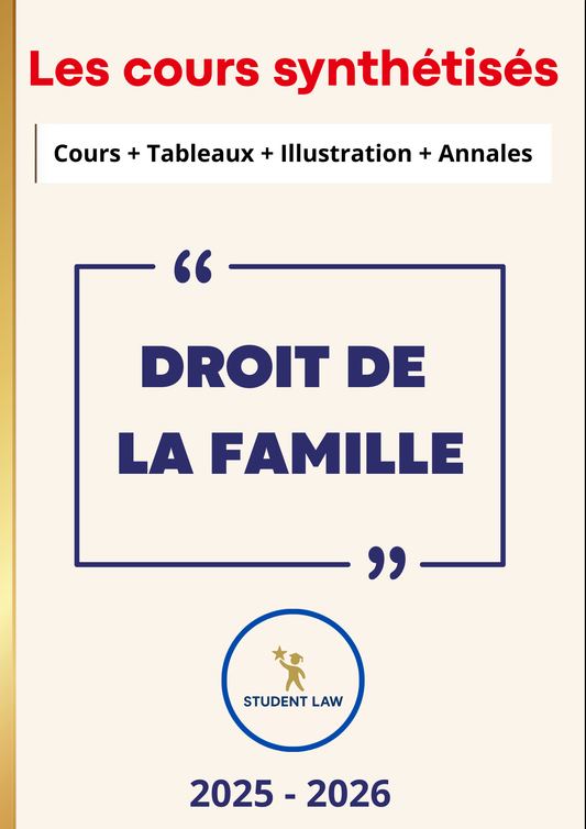 Droit de la Famille - Cours Synthétisé