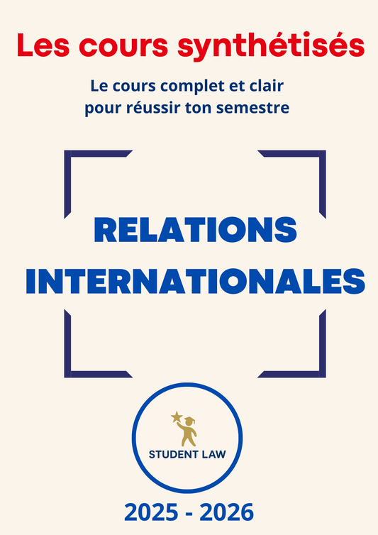 Relations internationales - Cours synthétisé