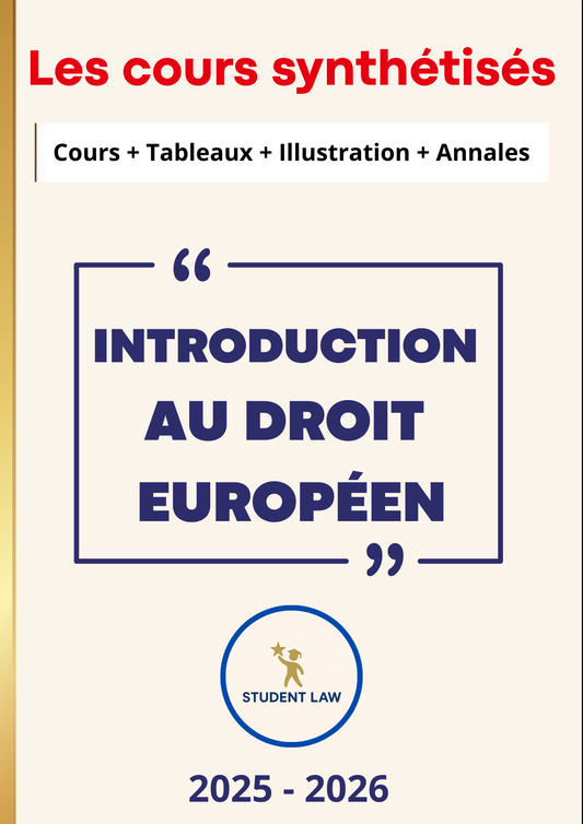 Droit Européen - Cours Synthétisé