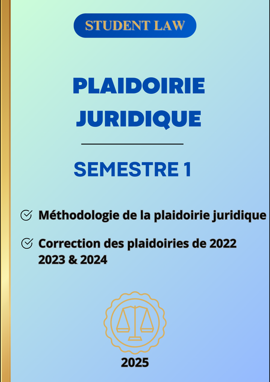 Méthodologie juridique - Réussis ta plaidoirie juridique !