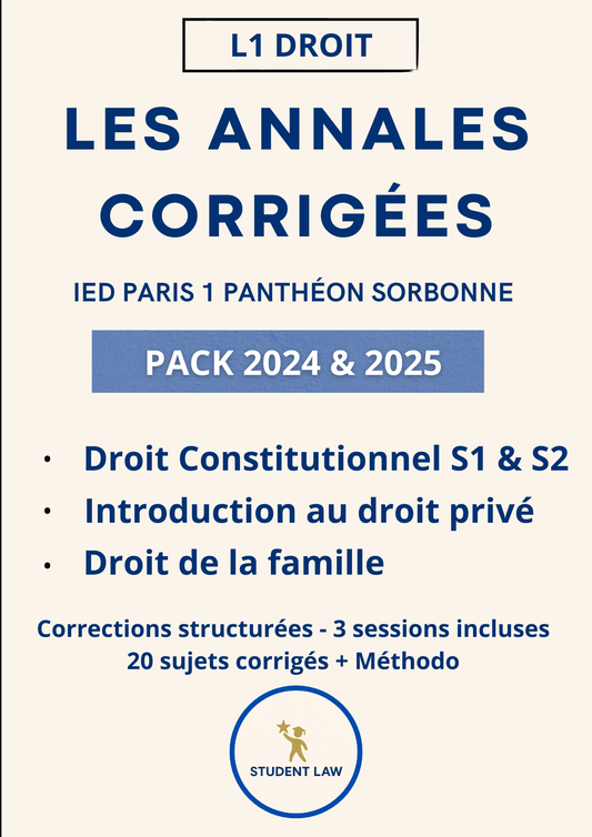 Pack Annales corrigées 2024 & 2025