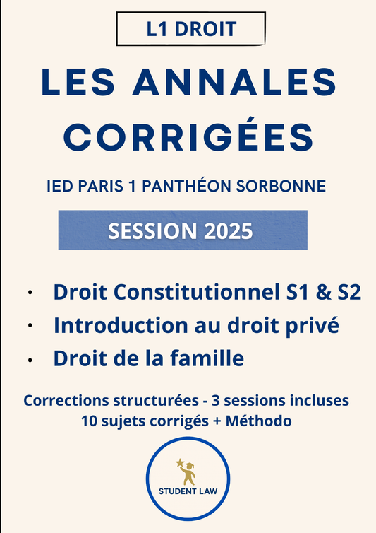 Les annales corrigées 2025