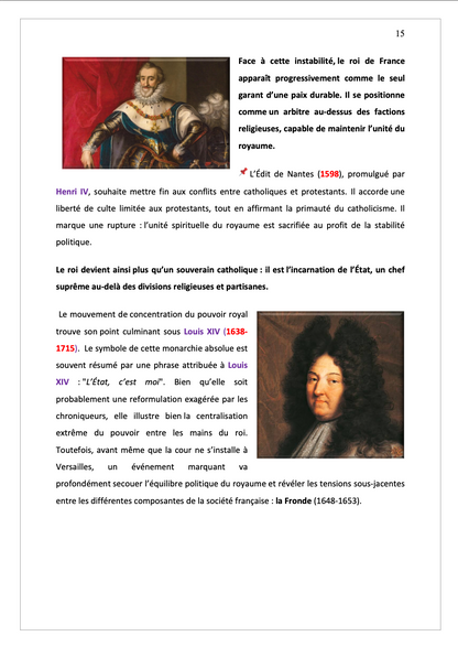 Histoire de la vie politique - Cours synthétisé