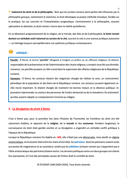 Introduction Historique au Droit - Cours synthétisé