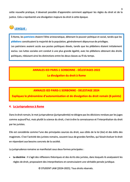 Introduction Historique au Droit - Cours synthétisé