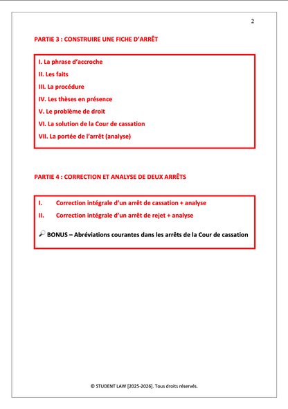 FICHE D'ARRÊT - MÉTHODO