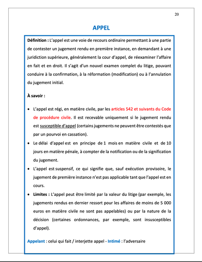 Le lexique du droit privé