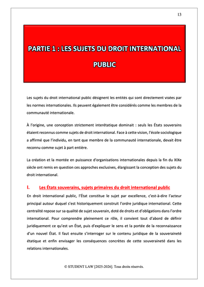 Relations internationales - Cours synthétisé