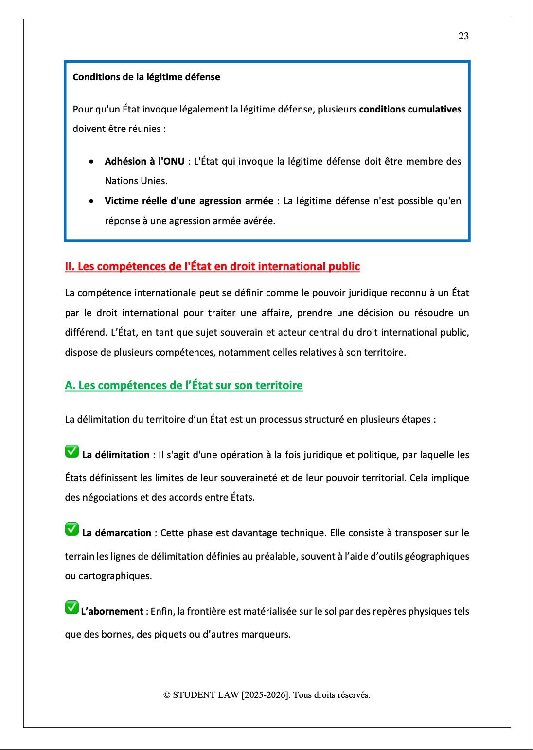 Relations internationales - Cours synthétisé