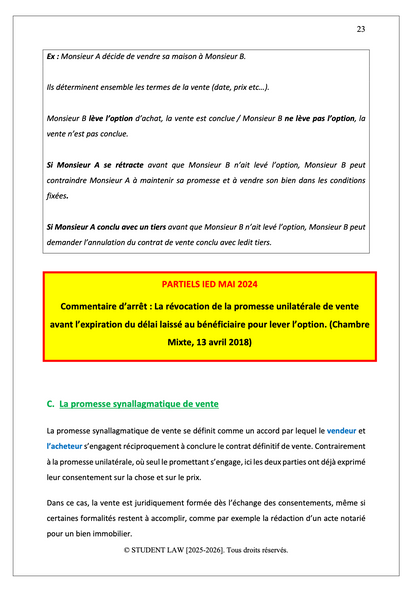 Droit des obligations - S3 - (Contrats)