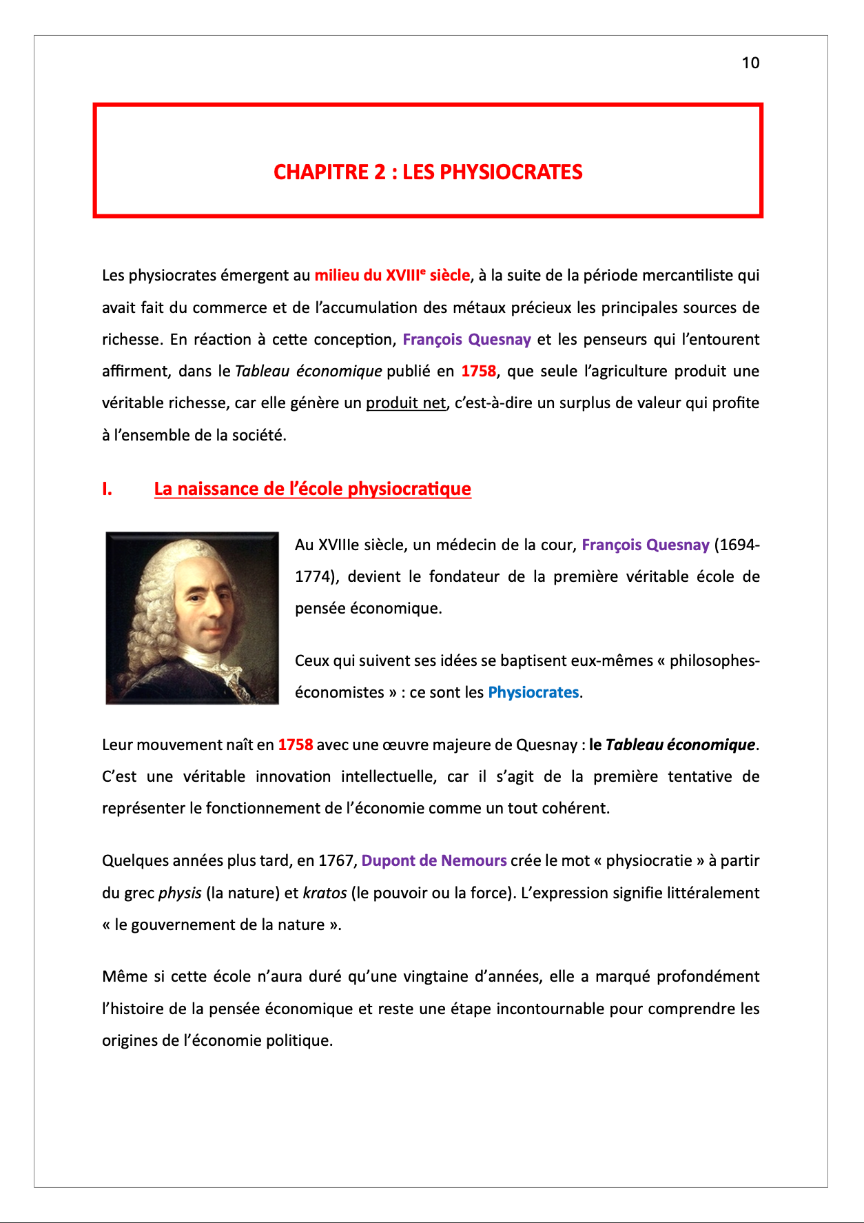 Sciences Économiques - Cours synthétisé