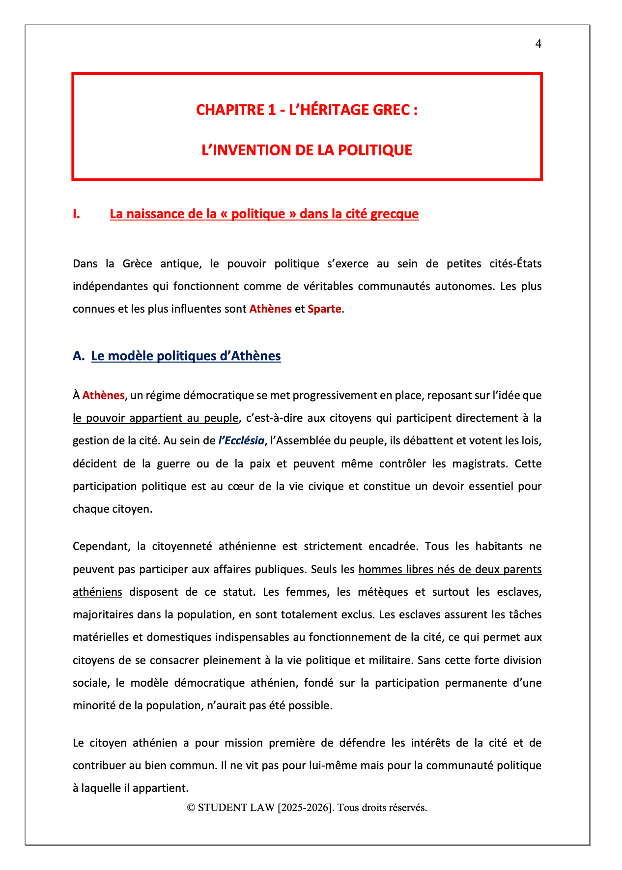 Histoire des Idées Politiques - Cours synthétisé