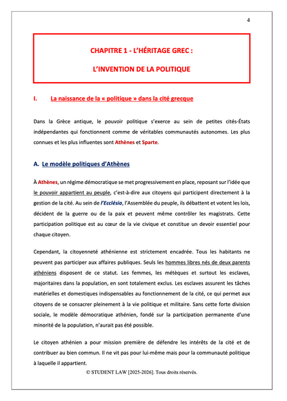 Histoire des Idées Politiques - Cours synthétisé