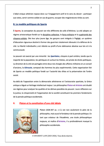 Histoire des Idées Politiques - Cours synthétisé