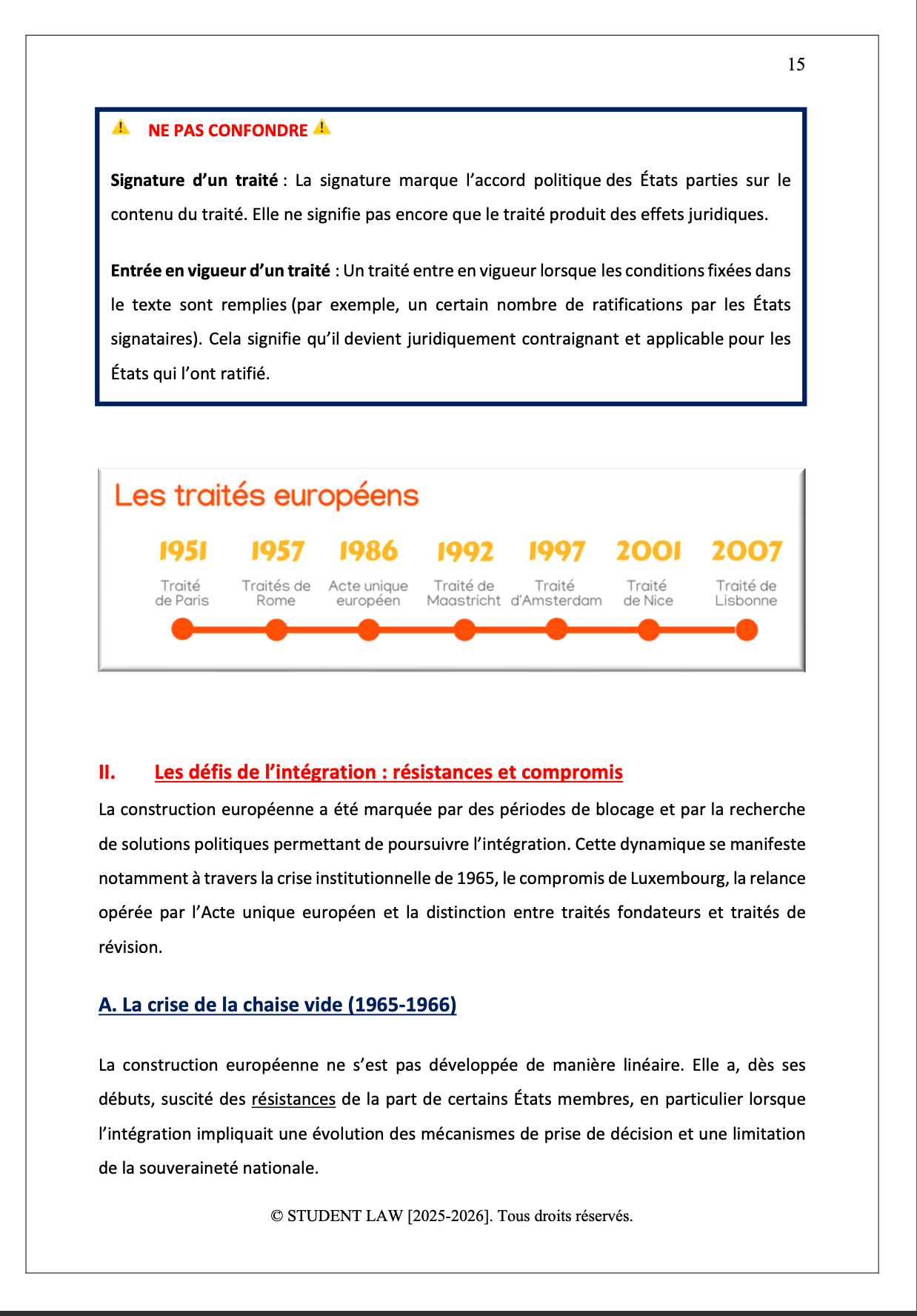 Droit Européen - Cours Synthétisé