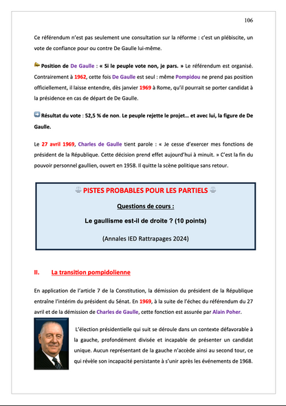 Histoire de la vie politique - Cours synthétisé