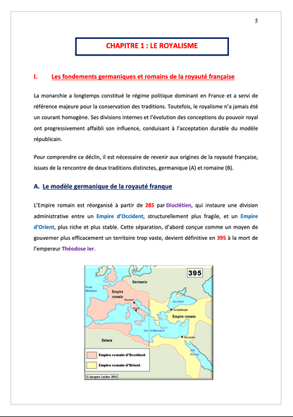 Histoire de la vie politique - Cours synthétisé
