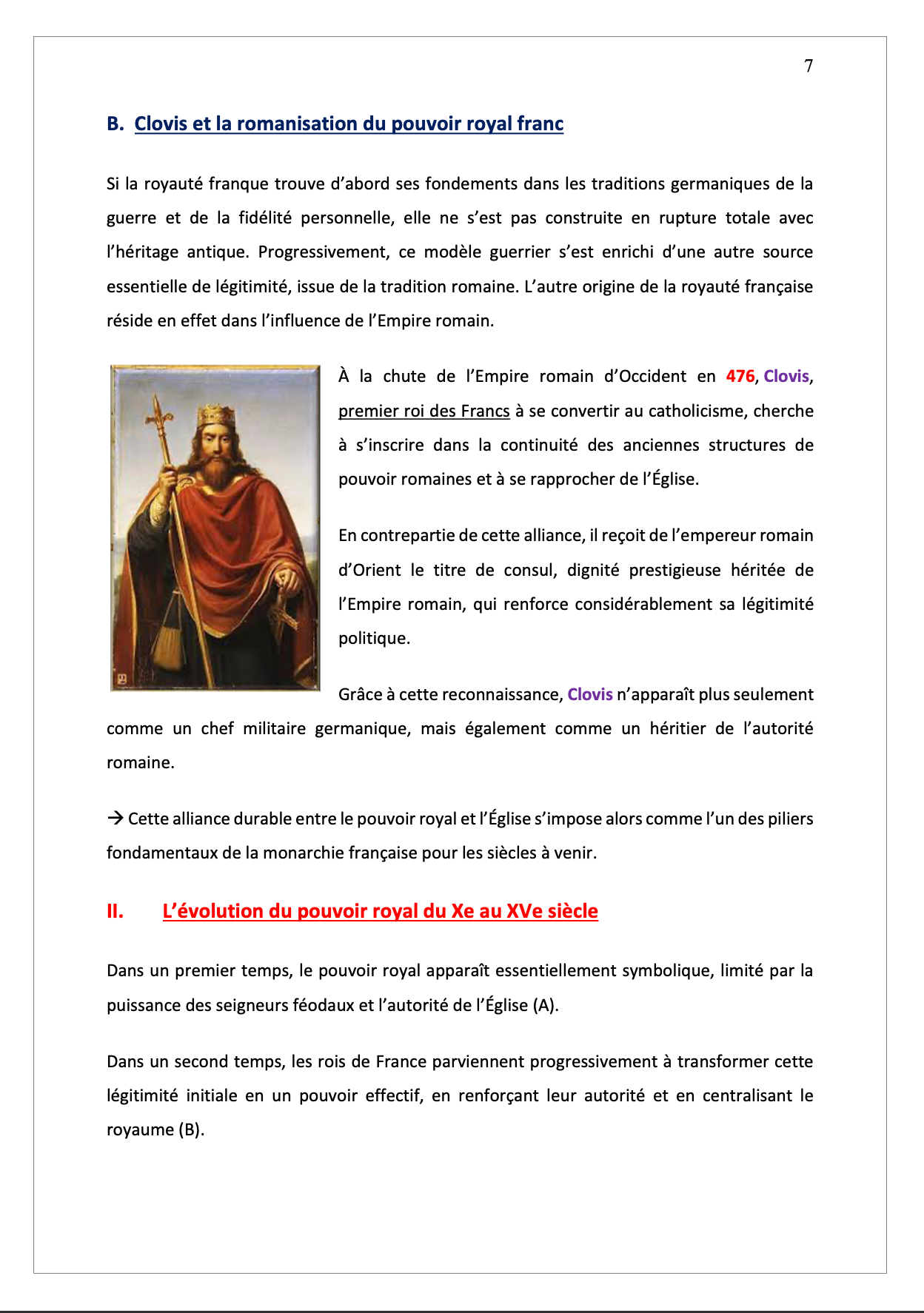 Histoire de la vie politique - Cours synthétisé