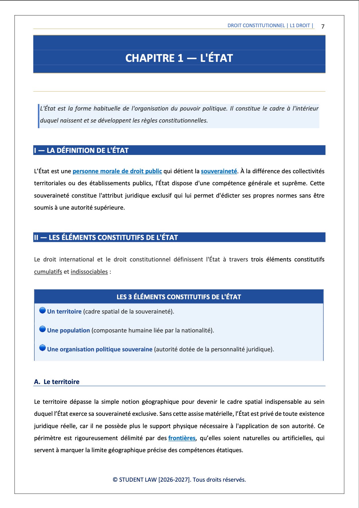 Intégral de révision - Droit Constitutionnel - S1 (2026)