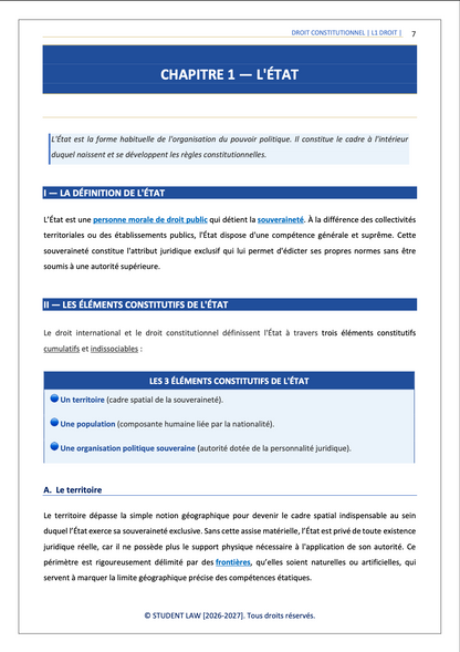 Intégral de révision - Droit Constitutionnel - S1 (2026)