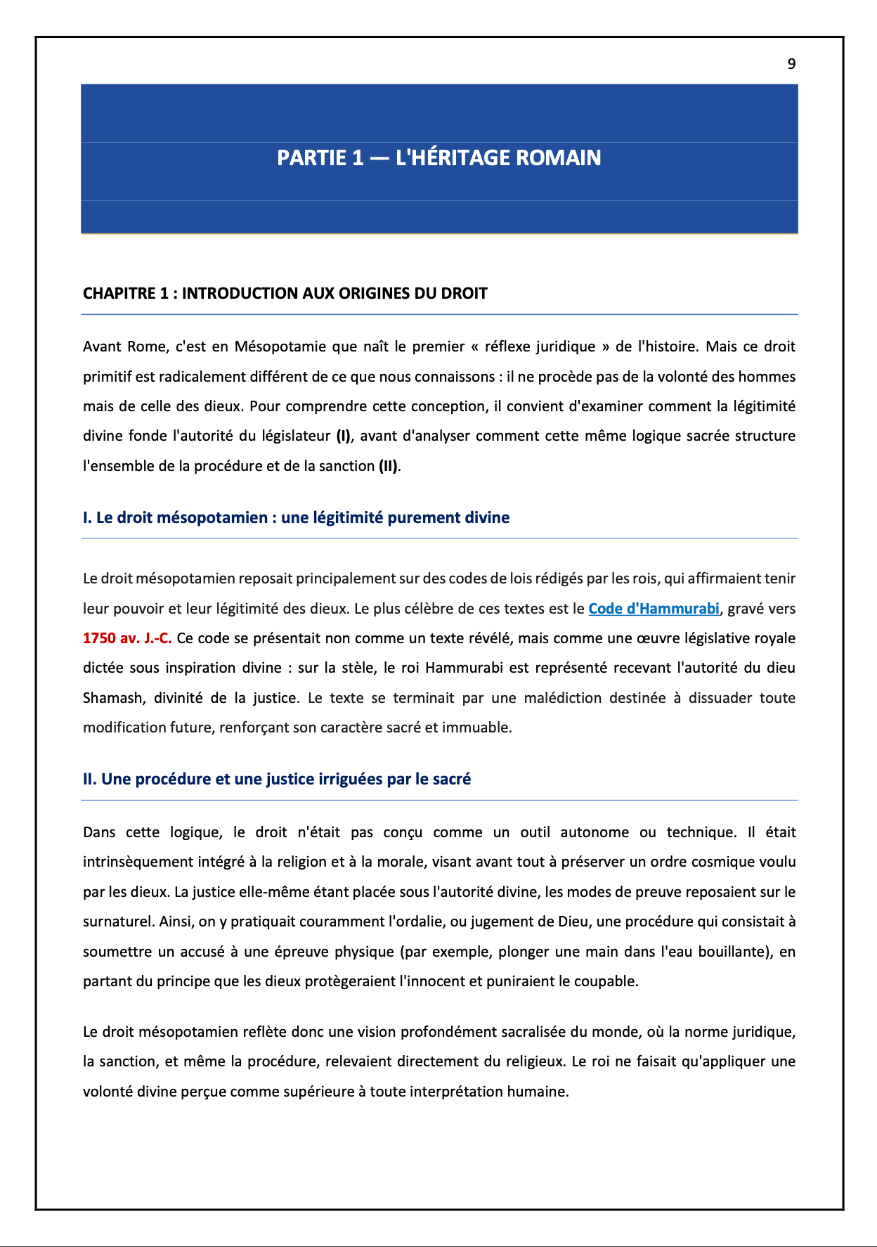 Intégral de révision - Introduction Historique au Droit (2026)
