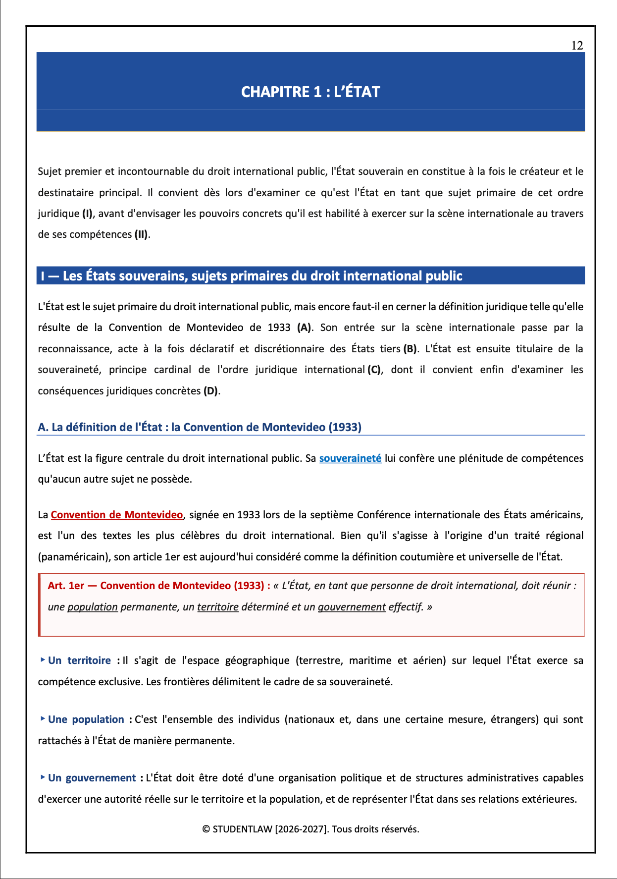 Intégral de révision - Relations internationales (2026)