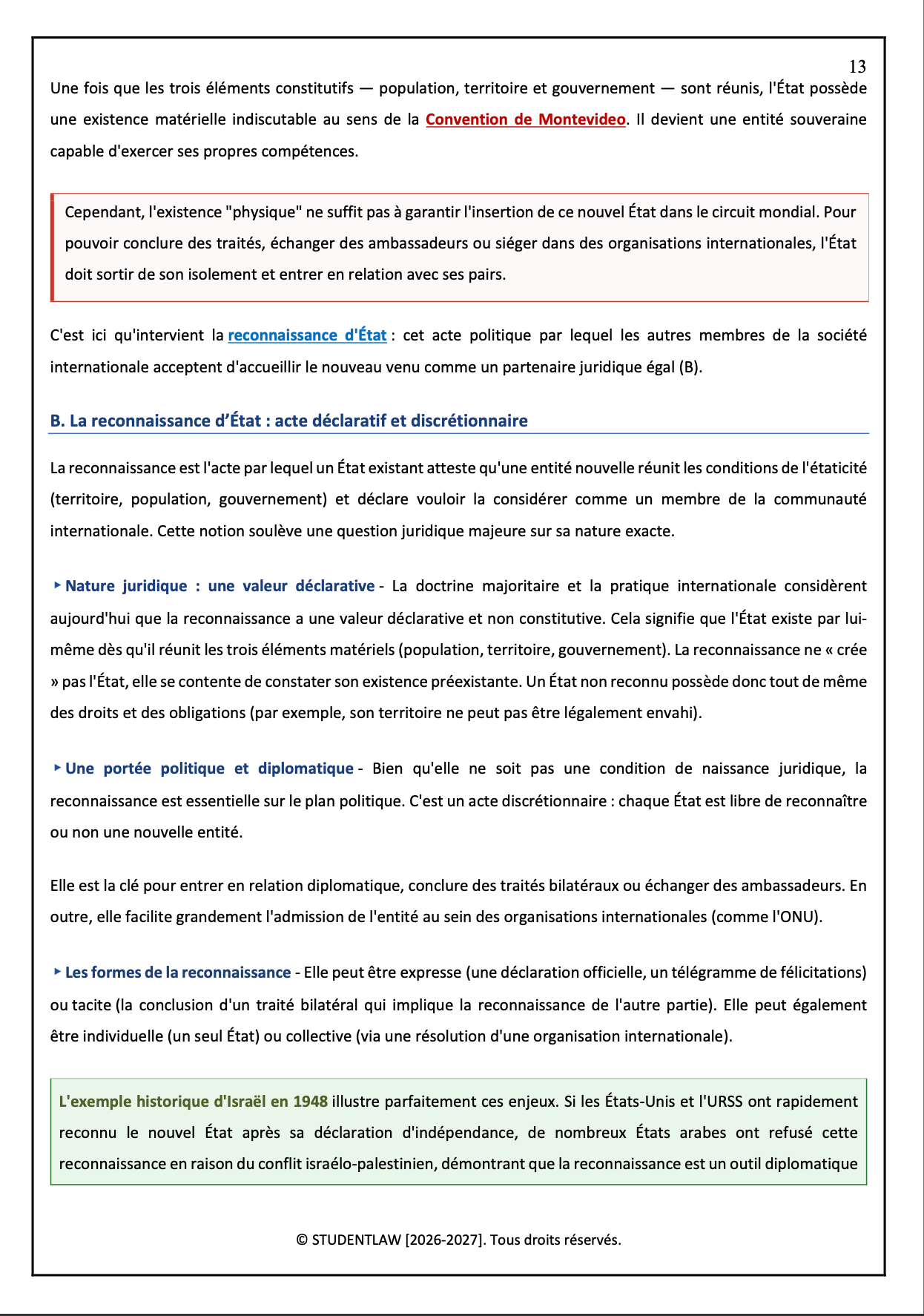 Intégral de révision - Relations internationales (2026)