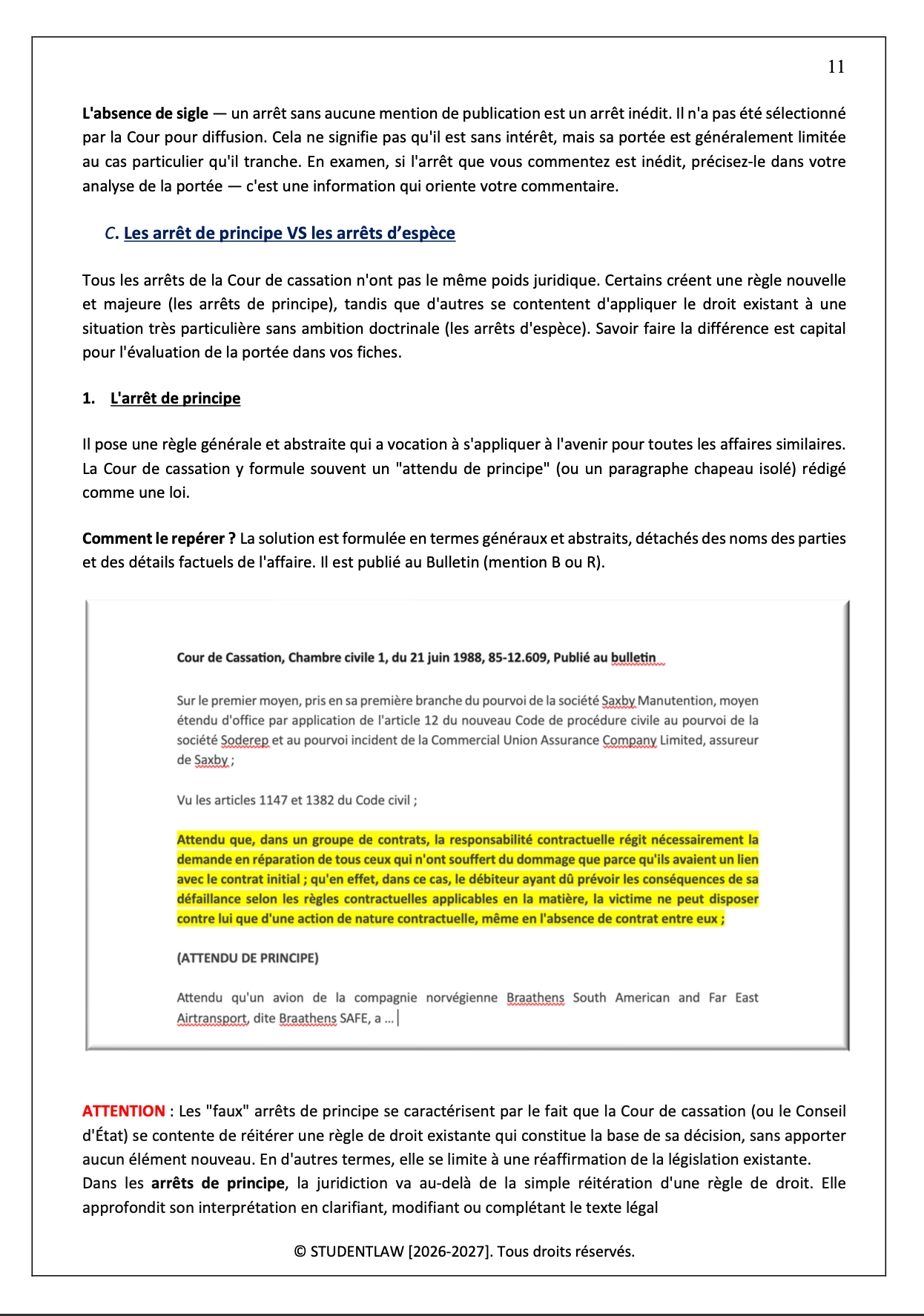 Méthodologie du Commentaire d'Arrêt — Licence de Droit (L1/L2)