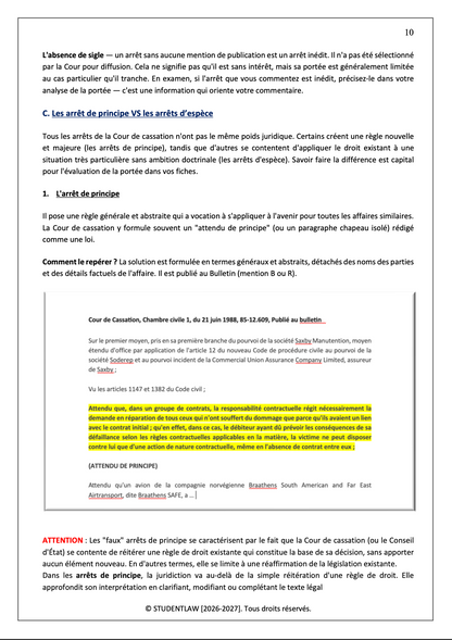 La Méthodologie de la Fiche d'Arrêt — Licence de Droit L1/L2