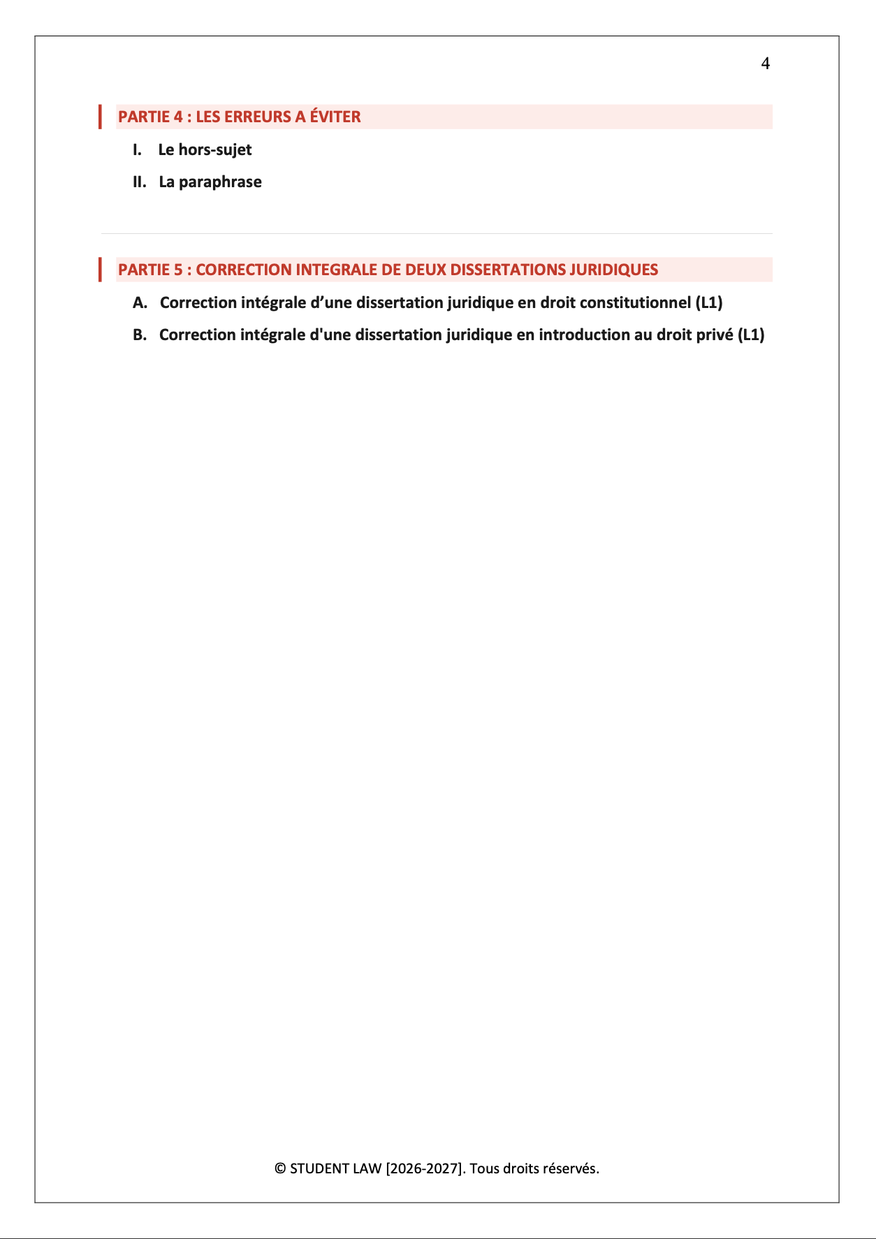 La Méthodologie de la Dissertation Juridique — L1/L2