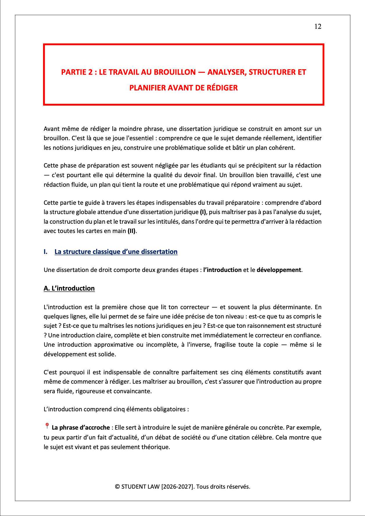 La Méthodologie de la Dissertation Juridique — L1/L2