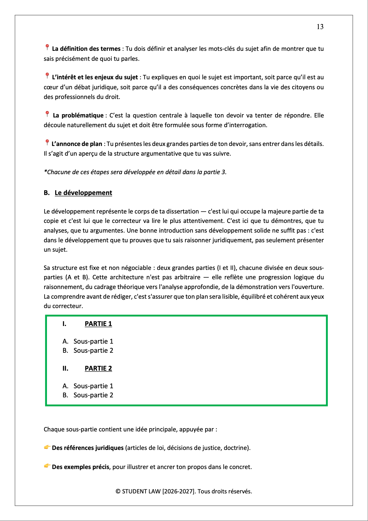 La Méthodologie de la Dissertation Juridique — L1/L2