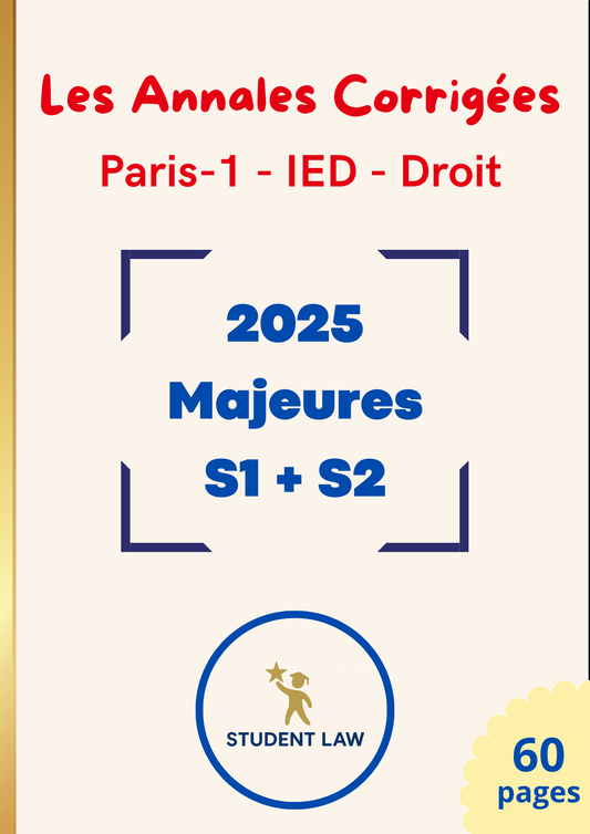 Annales corrigées 2025 - S1 + S2