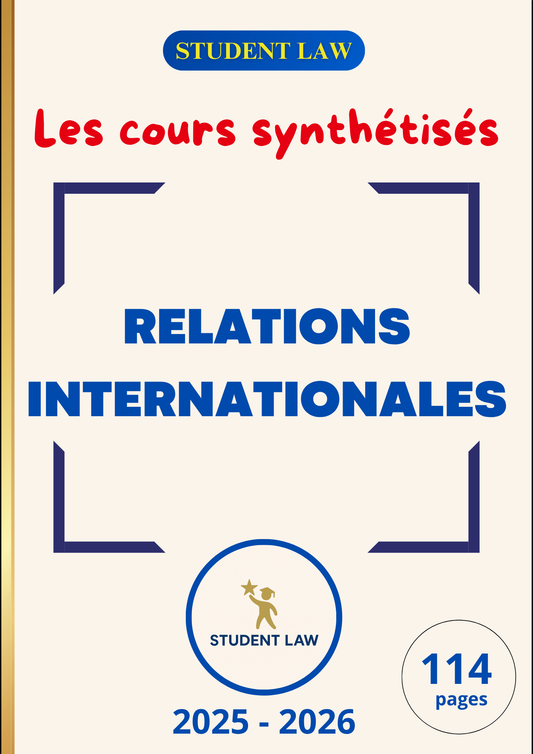 Relations internationales - Cours synthétisé